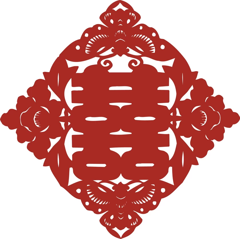 中国风中式传统喜庆民俗人物动物窗花剪纸插画边框AI矢量PNG素材【2844】